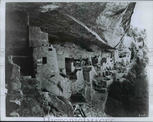 1987 Press Photo: Cliff Palace, largest ruin in Mesa Verde National Park, CO - Historic Images