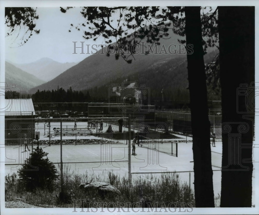 1987 Press Photo: John Gardiner&#39;s Tennis Ranch in Keystone, Colorado - Historic Images