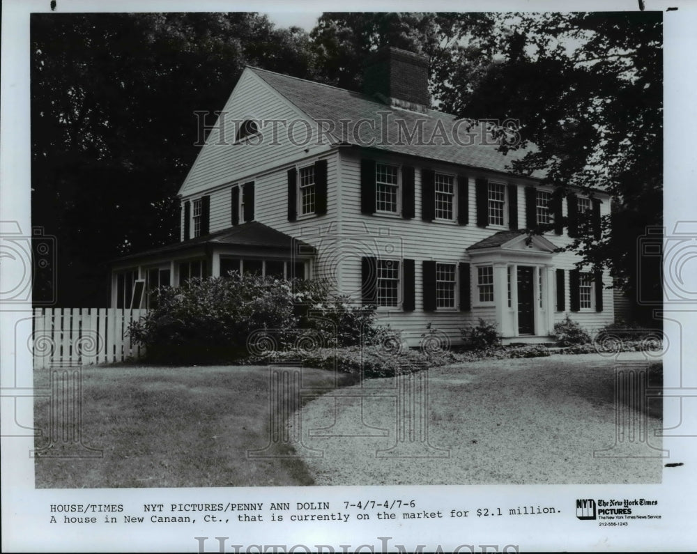 1987 Press Photo: $2.1 million dollar home in New Canaan, CT. - cvb24480 - Historic Images