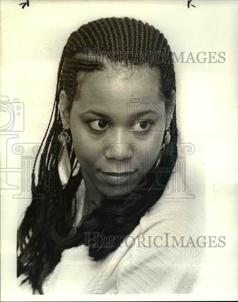 1984 Press Photo Kim Hereford-hair styles and salon - cvb24663 - Historic Images