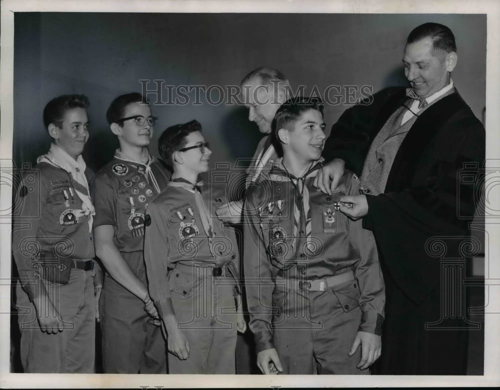 1960 Press Photo Four Scouts of Troop 103 will be given God and Country Awards. - Historic Images