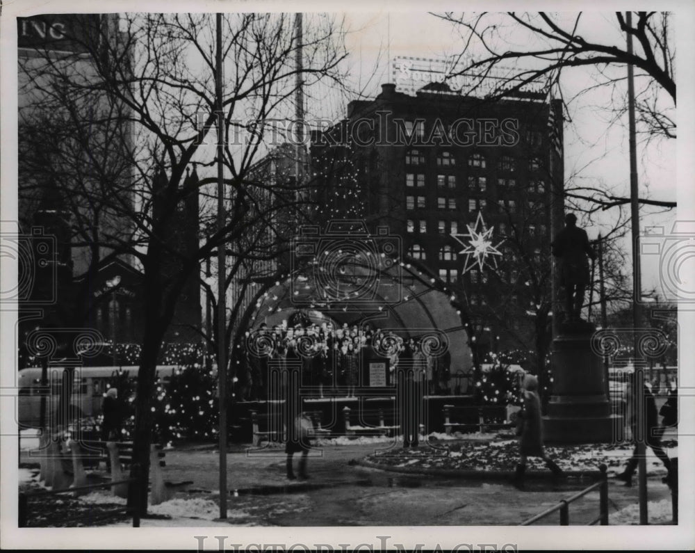 1964, Christmas Public Square Wickliffe A Cappella Choir - cvb24945 - Historic Images