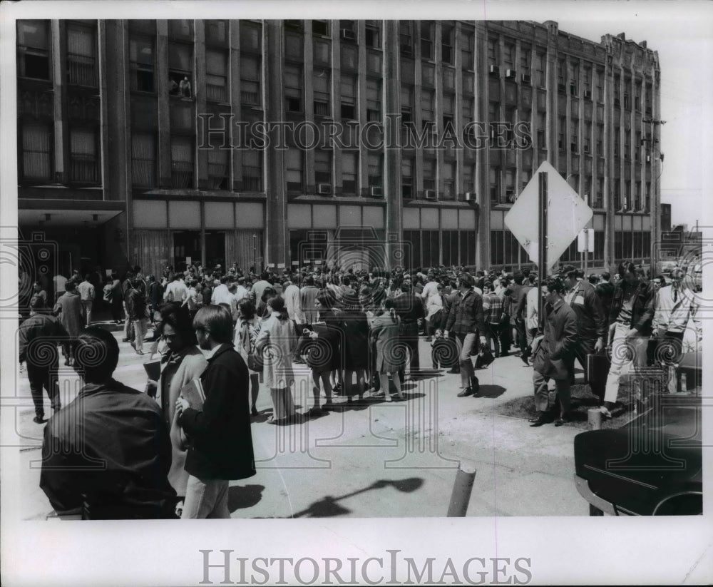 1970 Press Photo: Cleveland State University Riots and Demonstration - cvb24949 - Historic Images