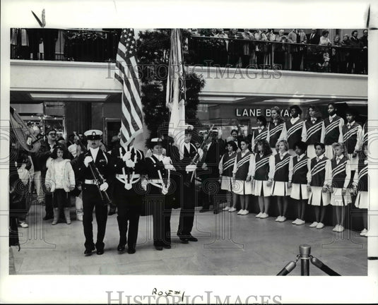 1991 Press Photo US Coast Guard Color Guard honors Pearl Harbor anniversary - Historic Images