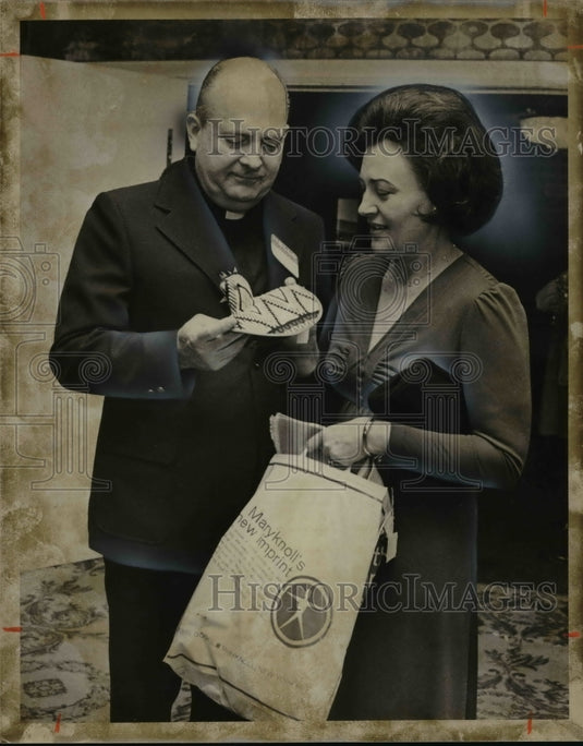 1975 Press Photo Rev. Thomas P Golden and Mrs. John E Eyring - cvb25347 - Historic Images