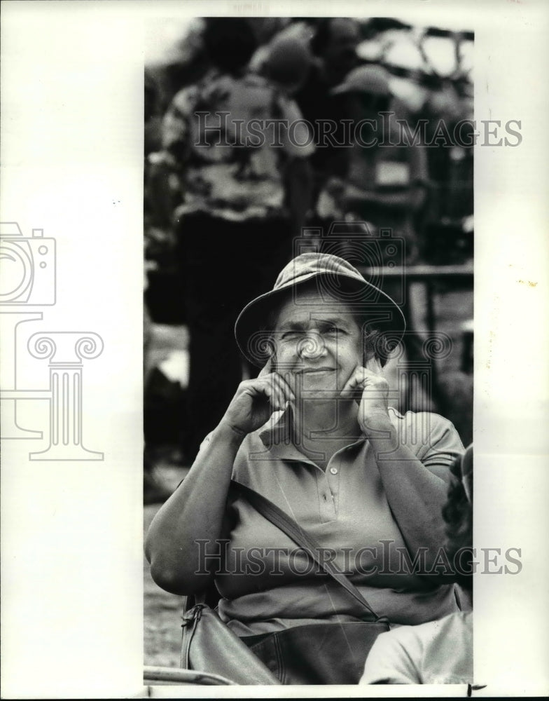 1985,: Netta Berman of Shaker Heights at Pearl Rd. Auto Wrecking site - Historic Images