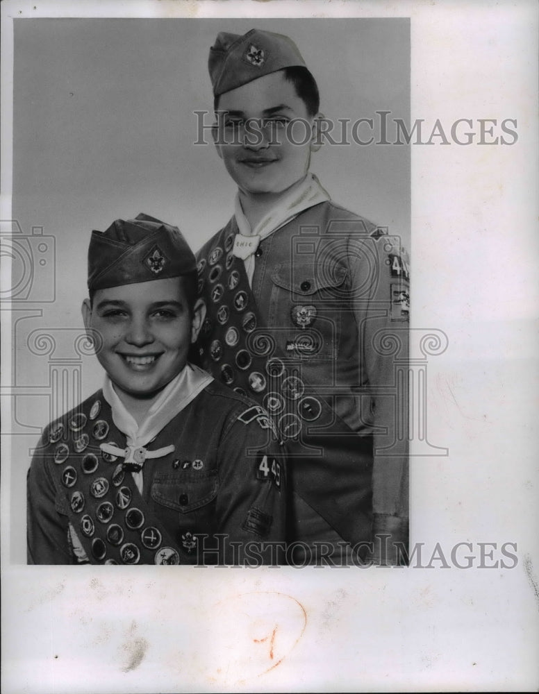 1961,: Boy Scouts, Vaughan Meglan and Bill Williams - cvb25434 - Historic Images