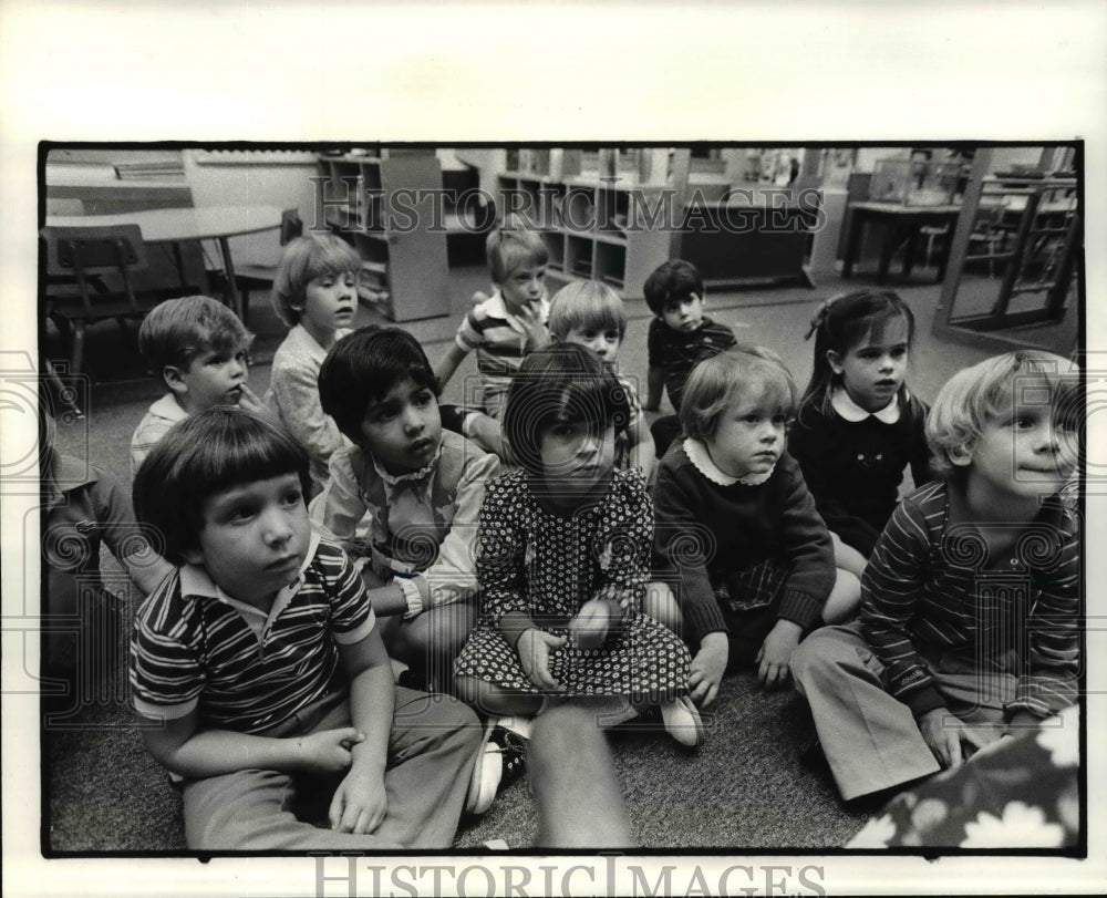 1983 Press Photo Hathaway Brown Pre-School Students - cvb25629 - Historic Images