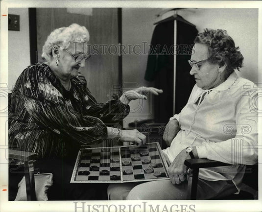 1980 Press Photo Evelyn Masek and Ann Vanek, "Age and Aged" - cvb25898 - Historic Images