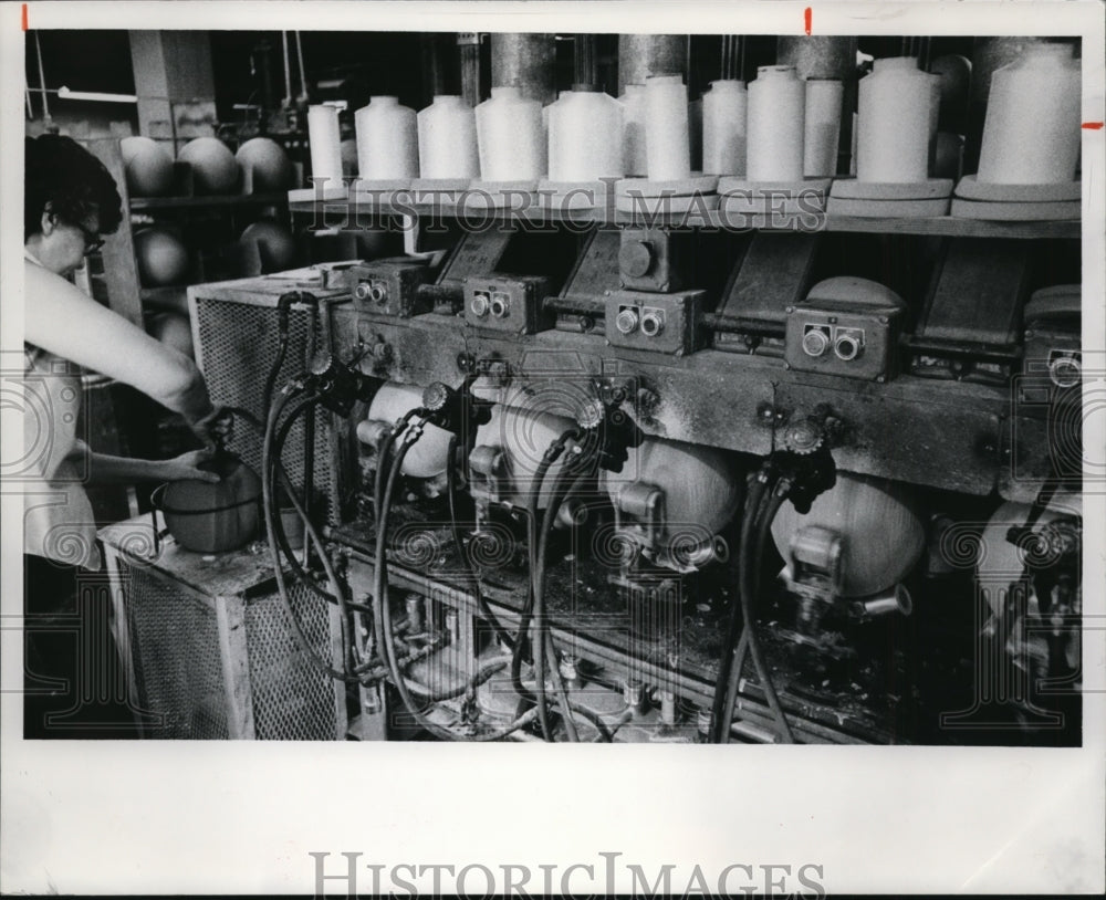 1979 Press Photo Nylon winding of basketballs - cvb26100 - Historic Images