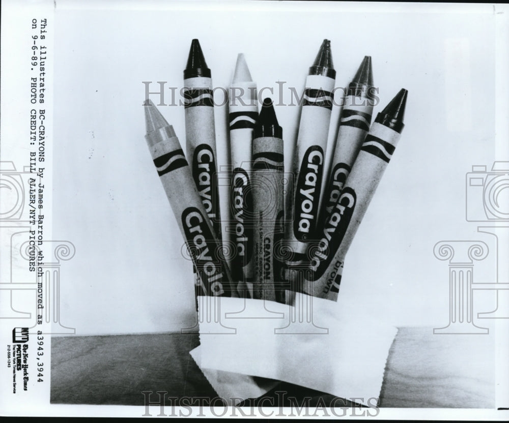 1989 Press Photo This illustrates BC-Crayons - cvb26177-Historic Images
