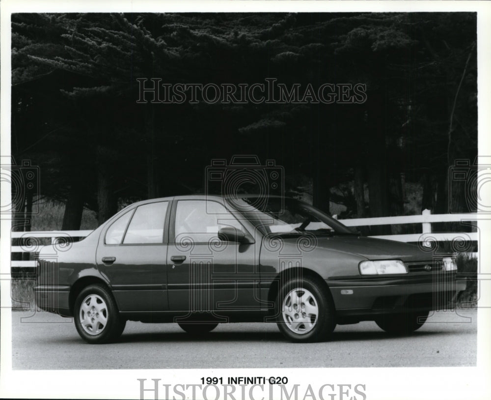 1991 Press Photo 1991 Infiniti G20 with first full active suspension. - Historic Images