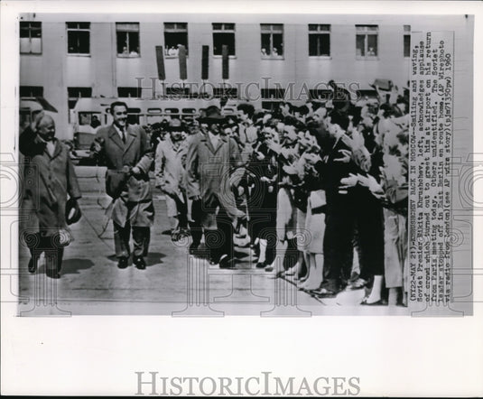 1960,: Soviet Premier Khrushchev back in Moscow - cvb26319 - Historic Images