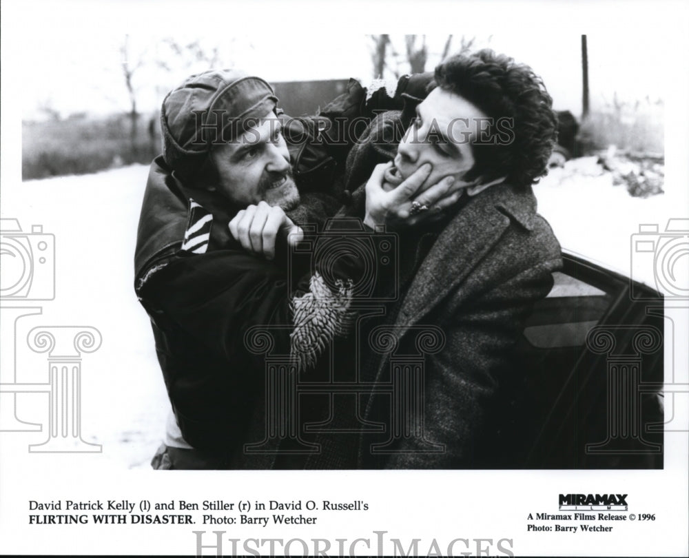 1996 Press Photo: David Patrick Kelly &amp; Ben Stiller in &quot;Flirting with Disaster&quot; - Historic Images