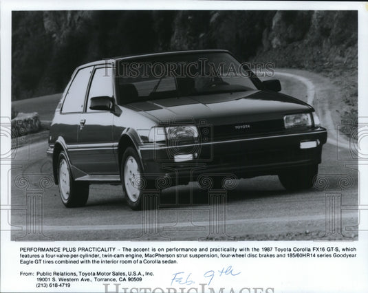 1989 Press Photo Toyota Corolla FX16 GT-S - cvb26346 - Historic Images