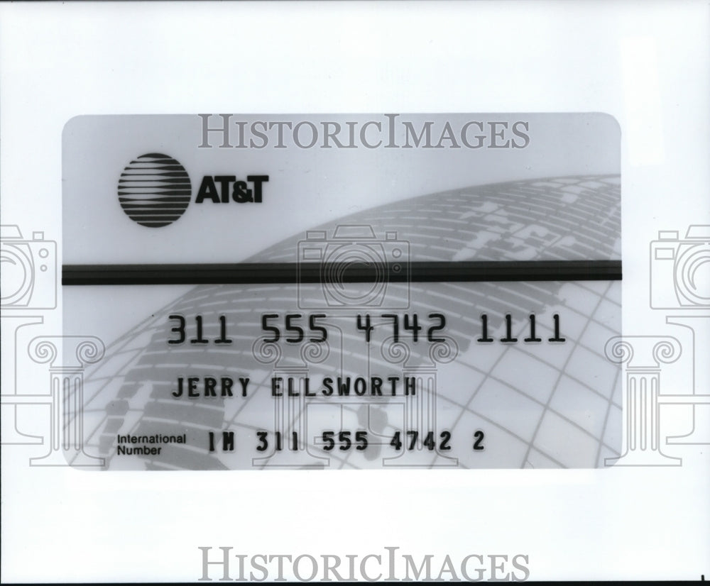 1984 Press Photo The AT&T Customer's Calling Card - cvb26473 - Historic Images