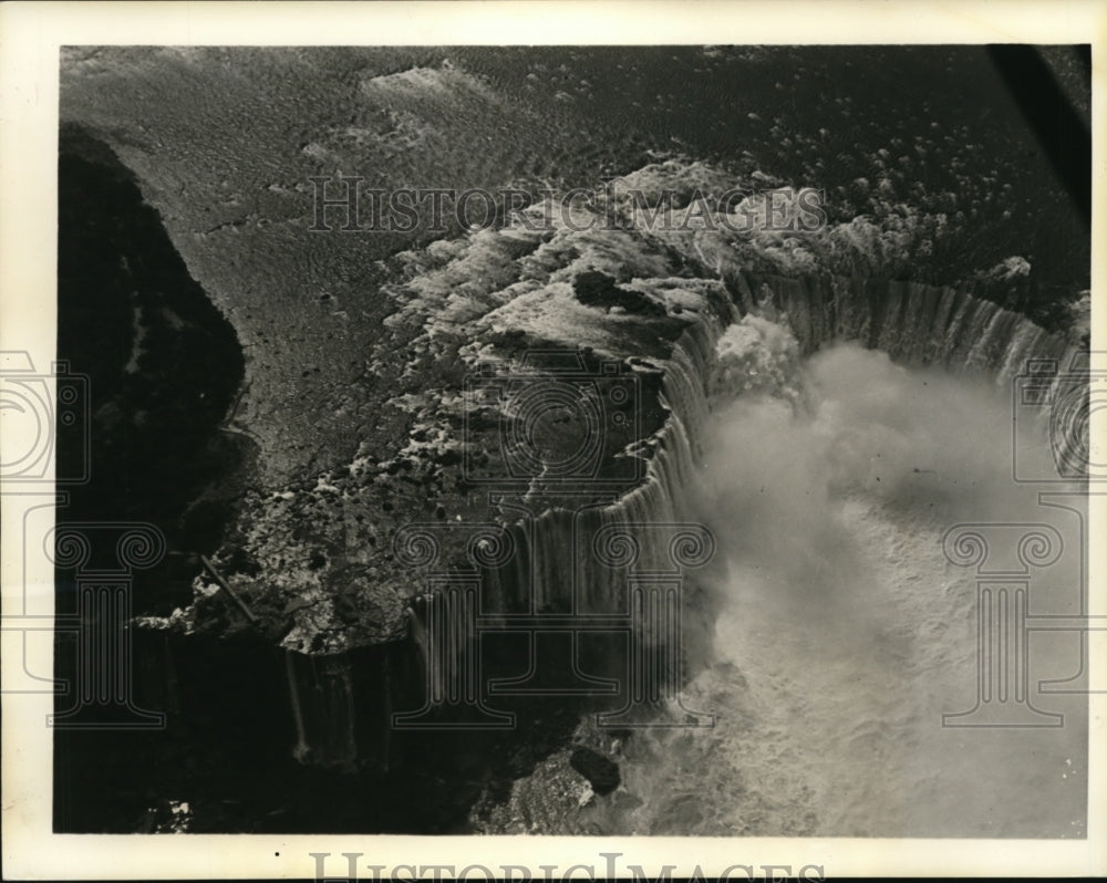 1934, A spectacular airview of the New Niagara Falls - cvb26496 - Historic Images