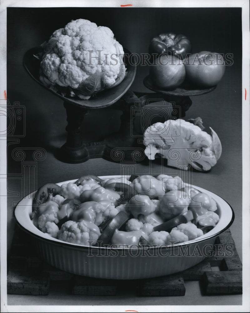 1966, Cheesy Cauliflower- Tomato Scallop - cvb26577 - Historic Images