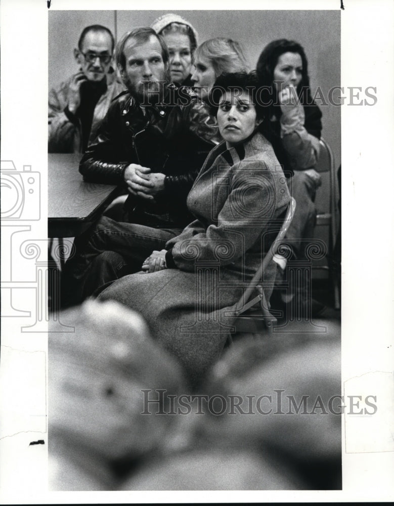 1986, West Side residents wait for food baskets at Salvation Army - Historic Images