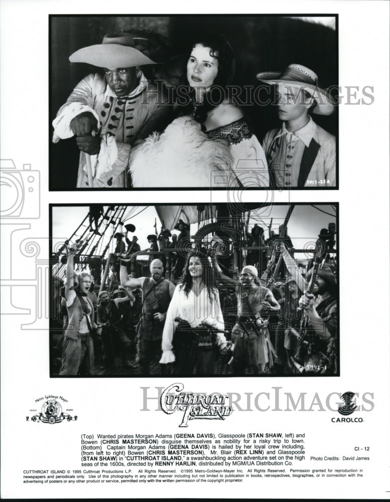 1995, The stars of MGM's "CUTTHROAT ISLAND" - cvb26751 - Historic Images