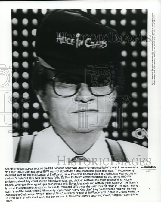 1991 Press Photo Larry King Live-appeared BWP rap group - cvb26769 - Historic Images