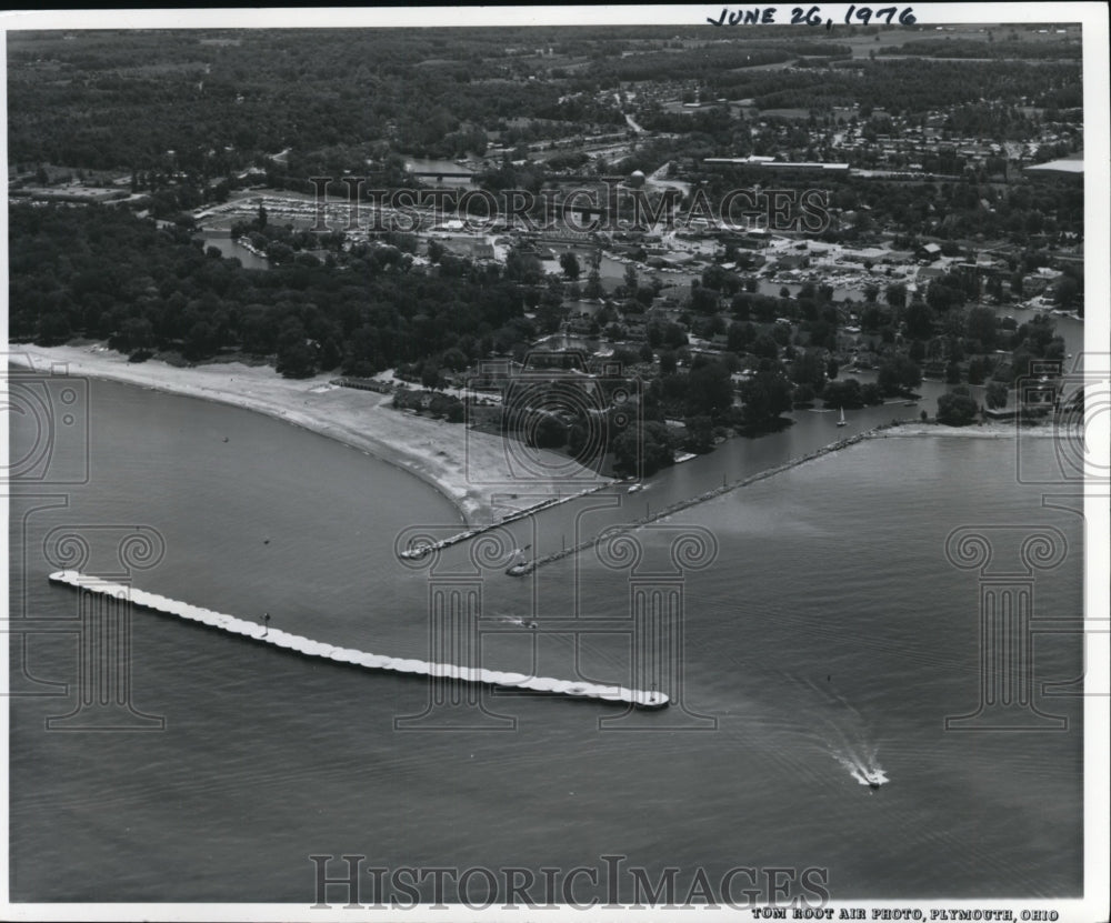 1977 Press Photo Aerial view of Vermilion, Ohio - cvb26942 - Historic Images