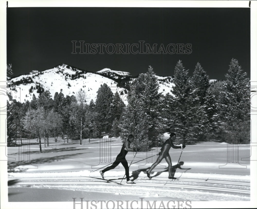 1994 Press Photo Wyoming-Cross country skiing - cvb26990 - Historic Images