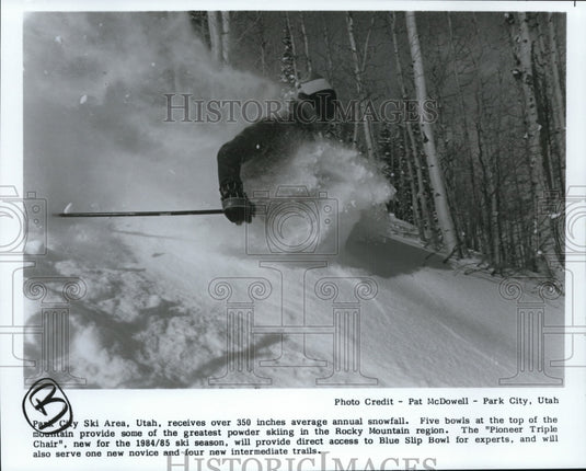 1985 Press Photo Park City Ski area, Utah - cvb26991 - Historic Images