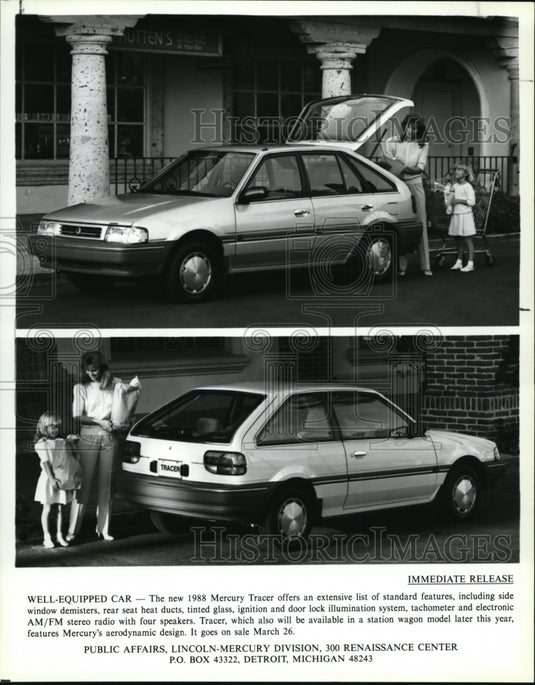 1987 Press Photo The 1988 Mercury Tracer - cvb27326 - Historic Images