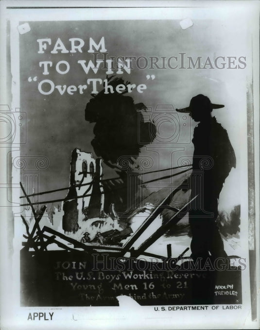 1967 Press Photo: Poster - US Boys Working Reserve - cvb27373 - Historic Images