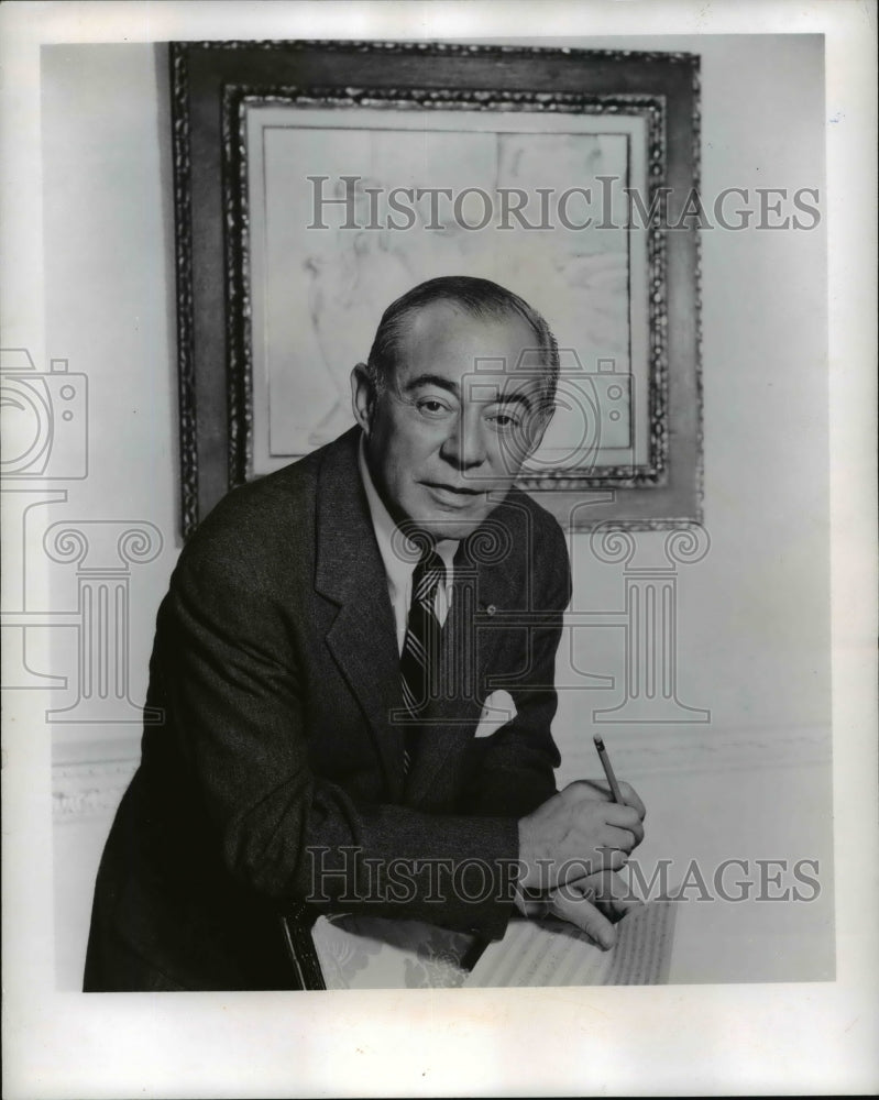 1962 Press Photo: Richard Rodgers - Composer on &quot;The Ed Sullivan Show&quot; - Historic Images