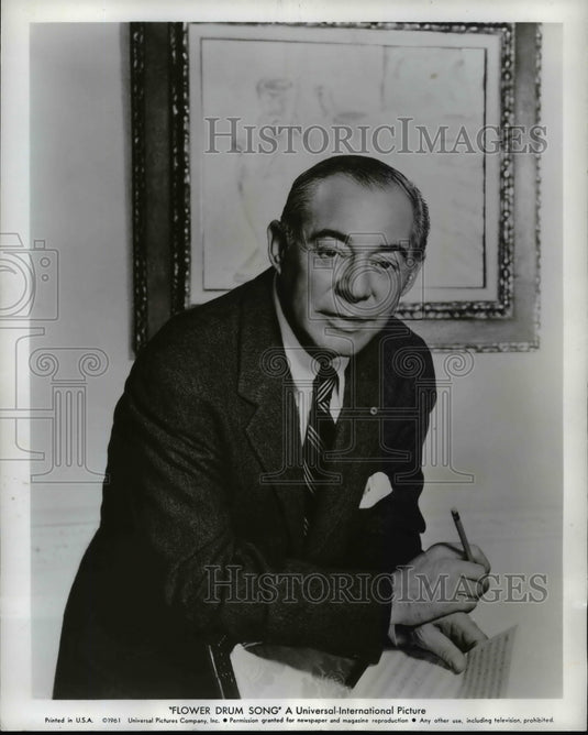 1962 Press Photo: Richard Rodgers, "Flower Drum Song"-Historic Images
