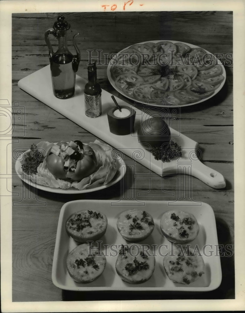 1963, The versatile tomato makes the summer scene in these dishes - Historic Images