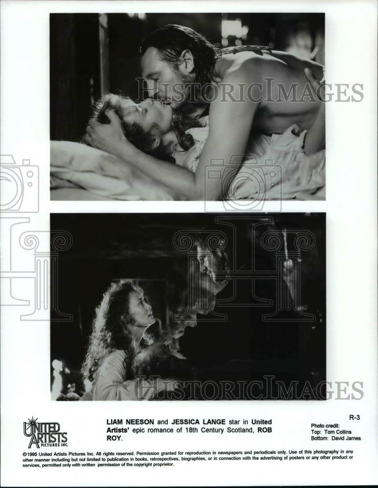 Press Photo Liam Neeson and Jessica Lange-Rob Roy - cvb27717 - Historic Images