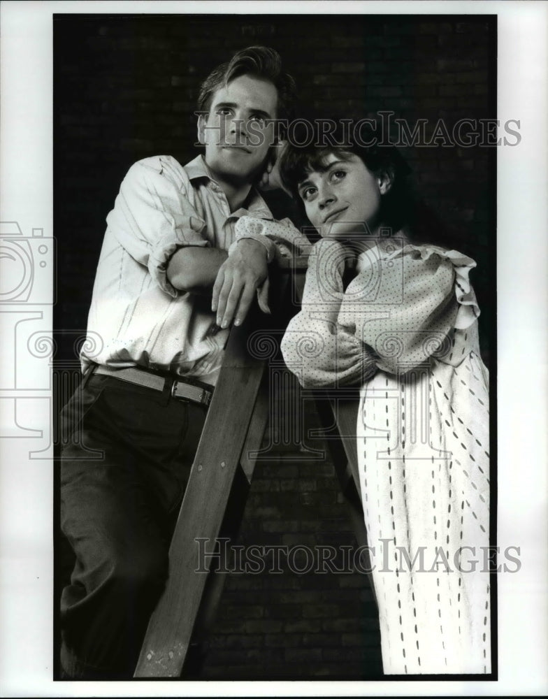 1991 Press Photo Andrew Dolha &amp; Ann Baggley in Our Town - cvb27856 - Historic Images