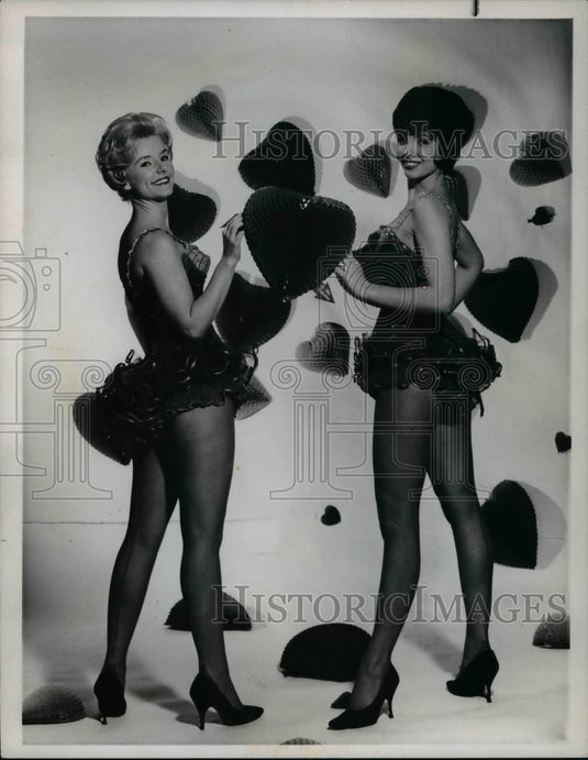 1964, Kami Stevens and Rosalind Cory sing along with Mitch-Valentines - Historic Images