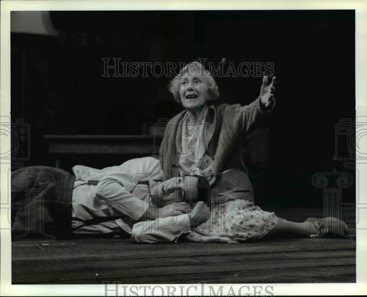 1989 Press Photo Tim Conover & Ruth Nelson in A Christmas Memory - cvb28288 - Historic Images