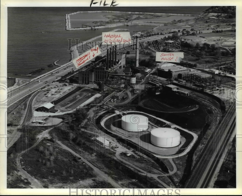 1989 Press Photo Lake Shore Power Plant, Cleveland Public Power - cvb28324 - Historic Images