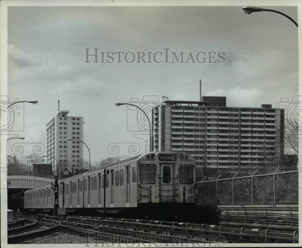 1966 Press Photo: High-rise apartments along Toronto subway route - cvb28745 - Historic Images