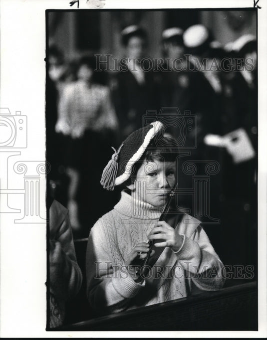 1983 Press Photo Kevin Forrey-Jr. Fifers of the West Side Irish American Club - Historic Images