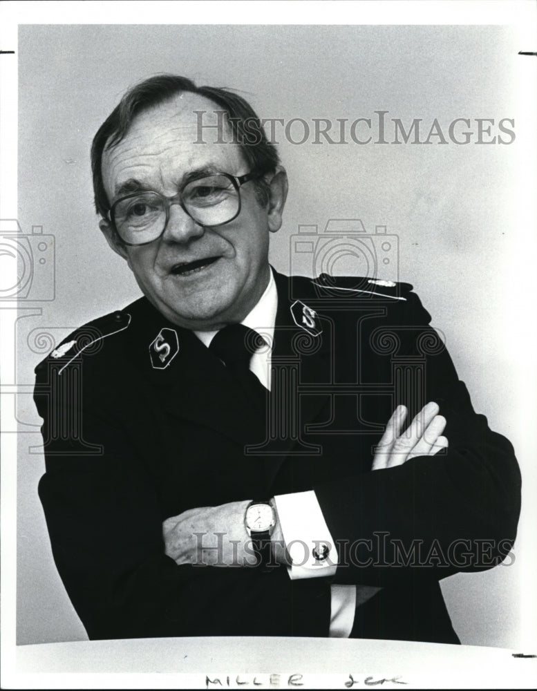 1987 Press Photo Andrew S Miller, National Commander of the Salvation Army - Historic Images