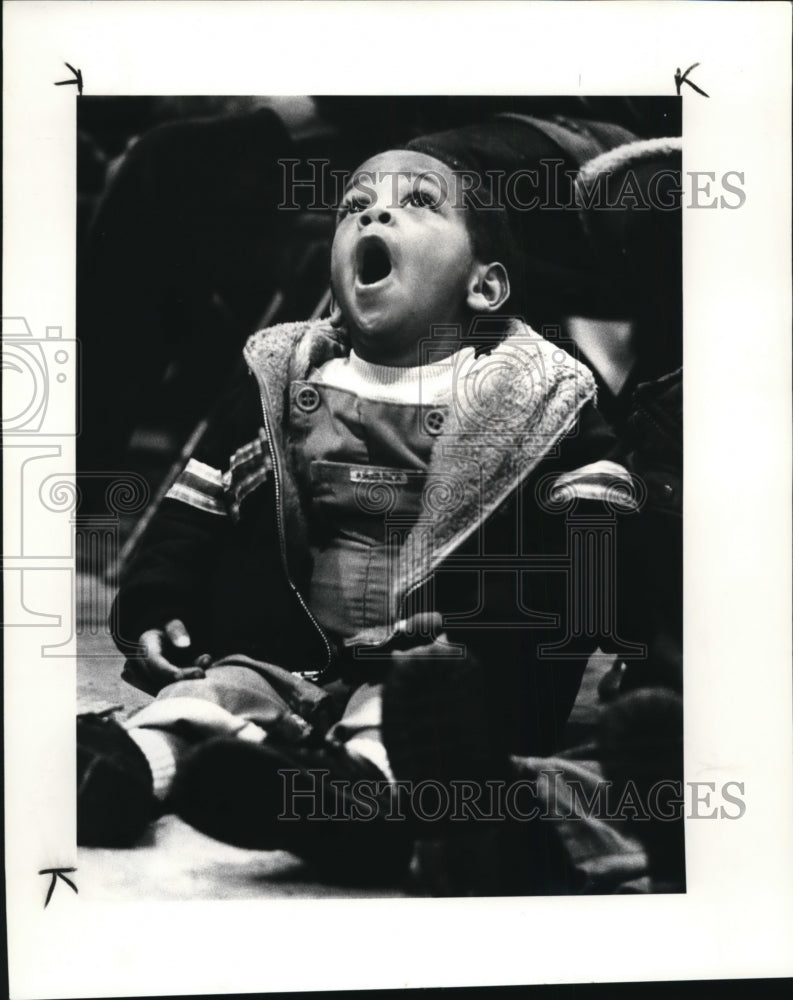 1984 Press Photo Little boy-Willo Lake Church of the Nazarene Christmas program - Historic Images