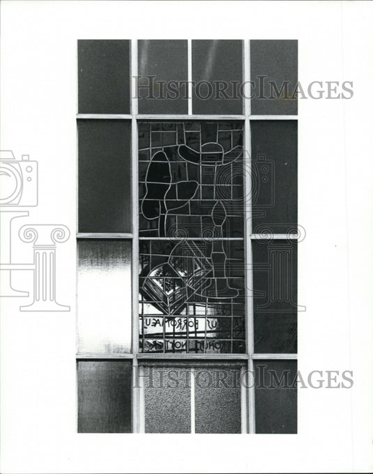 1989 Press Photo Stain glass at Borromeo College of Ohio - cvb29370 - Historic Images