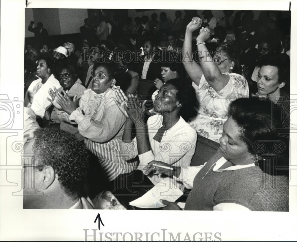 1985, Rally against Coit Road prison - cvb29456 - Historic Images