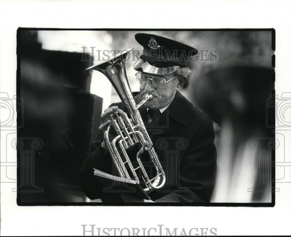 1983 Press Photo Salvation Army Jack Cocker-alto horn - cvb29970 - Historic Images