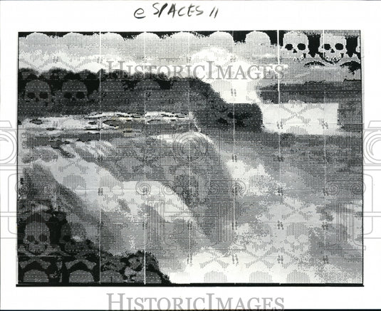 1987 Press Photo Space Art Gallery Exhibit - cvb30200 - Historic Images