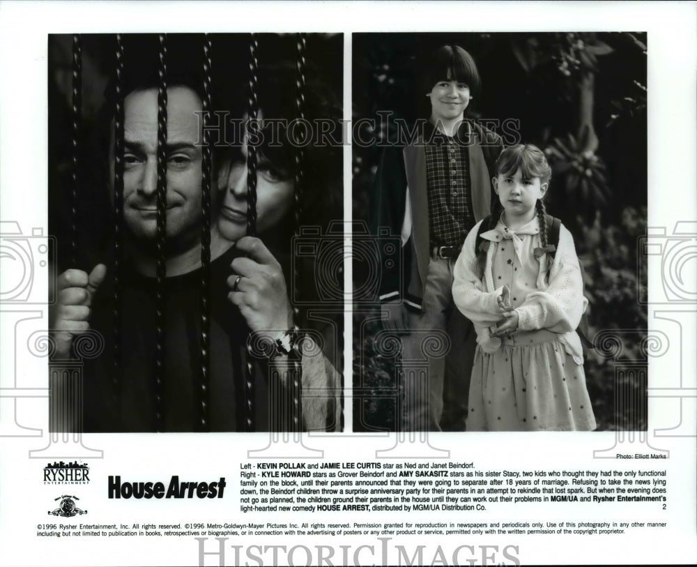 1996 Press Photo The stars of MGM/UA and Rysher Entertainment's HOUSE ARREST - Historic Images