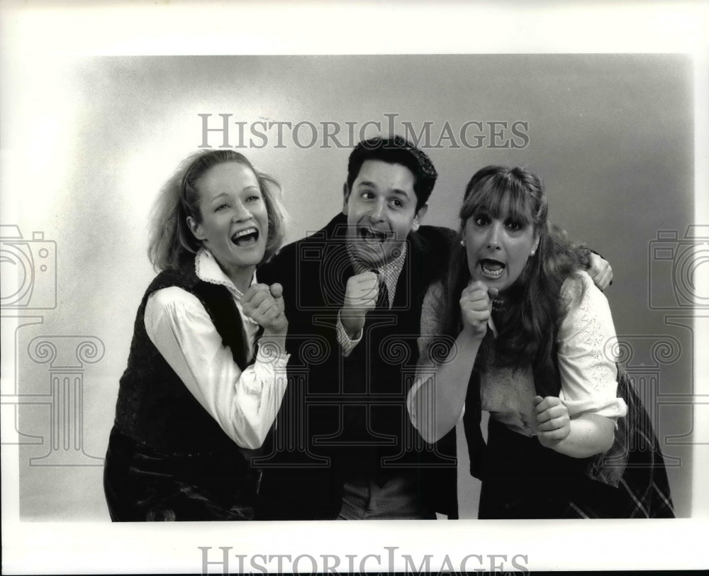 1992 Press Photo Nancy Youngblut, Evan Pappas, Patty Dworkin on Heidi Chronicles - Historic Images