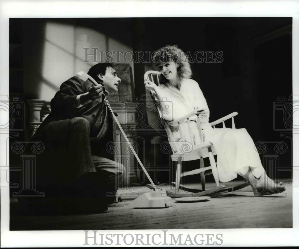 1989 Press Photo Peter Friedman and Joan Allen on The Heidi Chronicles - Historic Images