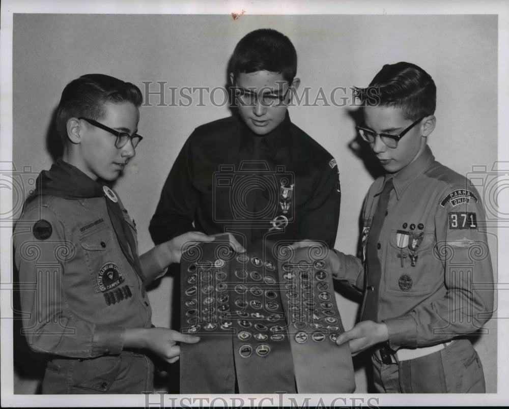 1960, Eagle Scouts George Takacs, Douglas Schofield, and Howard Lenio - Historic Images